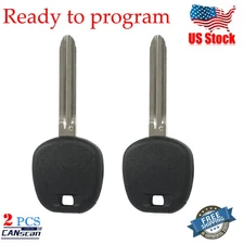2 Transponder Key Blanks with 4D67 4D-PT chip for Toyota and Scion Cars and Vans