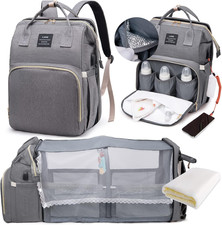 Zaino per Pannolini Con Lettino - Zaino Fasciatoio Mamma Multifunzione Grande Co