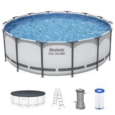 Bestway Steel Pro MAX 14 x 4 Foot Above Ground Round Pool Set (For Parts)