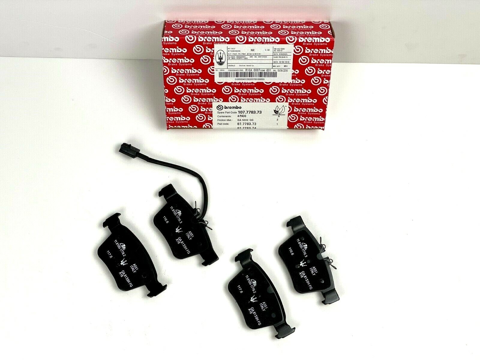 🚚Maserati Ghibli & Quattroporte Base Rear Brake Pads - Genuine