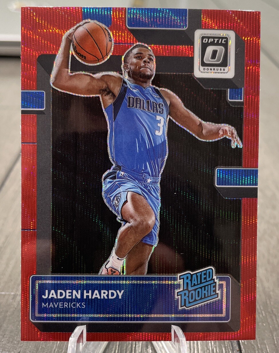 2022-23 Donruss Optic Jaden Hardy Red Wave Prizm Rated Rookie RC #248