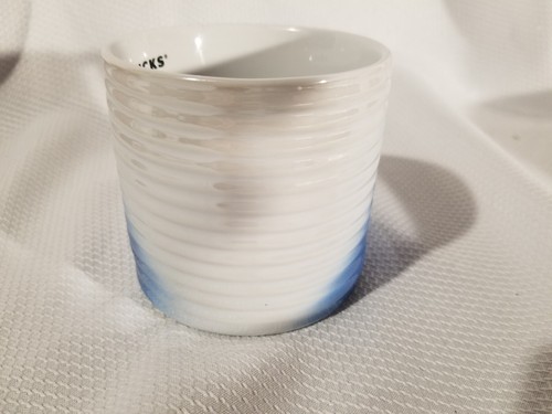 Starbucks Mug 2022 Blue and White Ceramic Glazed Textured 12 OZ. - Picture 2 of 7