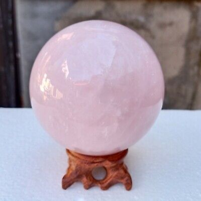 7pcs 270g Natural Clear rose pink crystal ball Magic Quartz Sphere reiki healing
