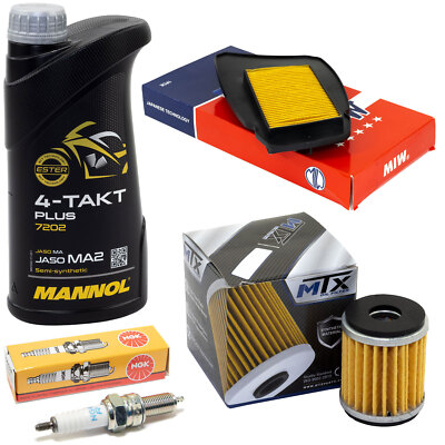 Wartung Set für Yamaha MT 125 XSR 125 20-23 Öl 1L Luftfilter Ölfilter Zündkerze