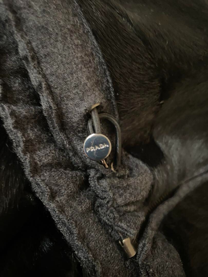 1999AW prada sport goat fur wool cashmere reversible parka