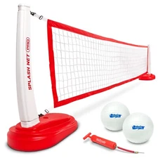 GoSports Splash Net PRO Pool Volleyball Net  Set - Red