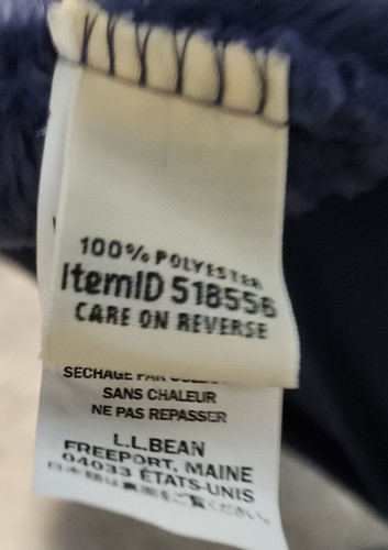 LL Bean Women's Winter Plush Robe Full Zip Dark Blue, Petite Large, Cozy Comfort - Picture 11 of 17
