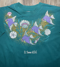 St Thomas Virgin Islands Vintage 90’s Single Stitch 50/50 Hanes T Shirt Size XL