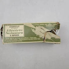 Vintage Fabricut Automatic Electric Scissors w/Guide Light Tested Works USA