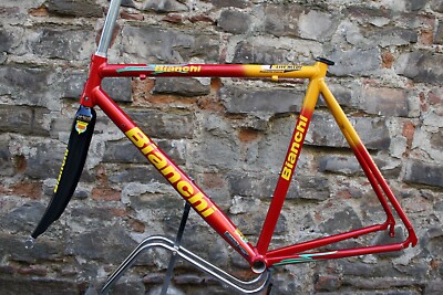 NOS bianchi mega pro L frameset new old stock made italy pantani