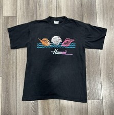 Wave - Hawaii Single Stitch Neon Short Sleeve T-Shirt Size Large Vintage