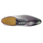 Scarpe Derby Wholecut Marrone Scuro Di Prima Qualità - Foto 4