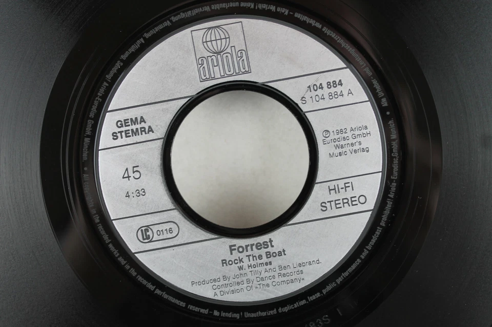 7" - FORREST - Rock The Boat - Loving You - Ariola 1982 - Vinyl in Near Mint! - Bild 3 von 4