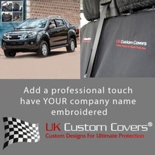 Isuzu D Max (Incluso Ribaltabile) Anteriore e Posteriore Seat Copri Inc Ricamo