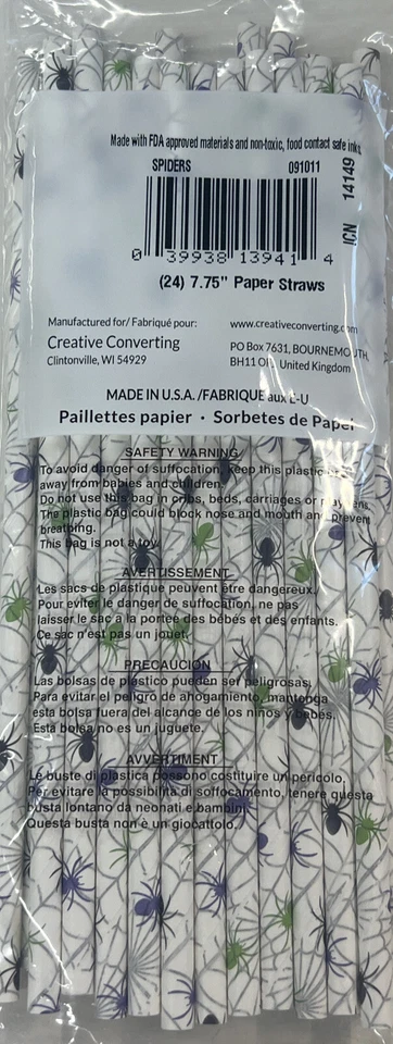 24 pajitas de papel araña Foto 2 de 2