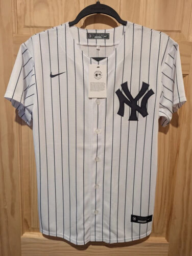 NEW NIKE New York Yankees Jersey Pinstripes Nike Youth Size L (14/16) NWT