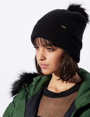 Armani Exchange black  pompom topped wool beanie Armani Exchange black pompom topped wool | Mercari main image 3