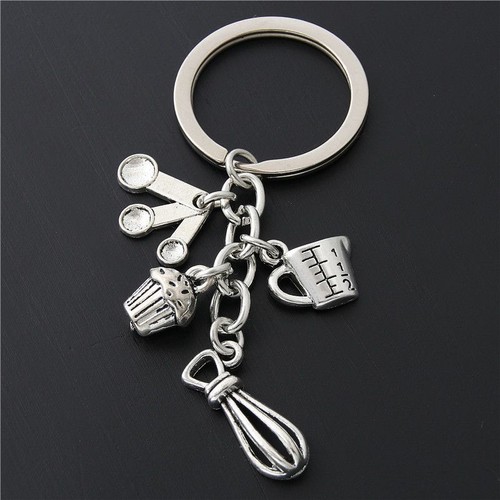 Kuchen Messlöffel Charms - Kochbuch Köche Schlüsselanhänger Kochen Schlüsselanhänger Schmuck - Bild 3 von 24