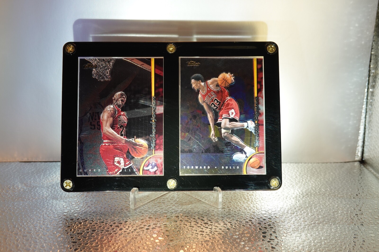 1998-99 Topps Finest,  Michael Jordan # 81, Scottie Pippen #117, Two Card Combo!