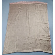 Sparkly Metallic Shawl Wrap Pashmina Shawl Scarf Womens One Size Pink