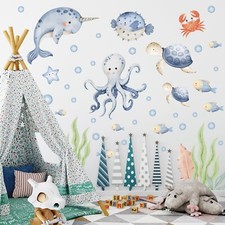 Under The Sea Whales Wall Decal Stickers  Wall sticker for children's room