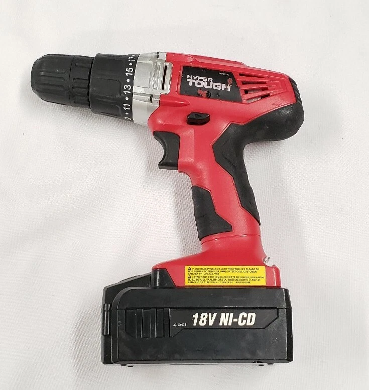 Hyper Tough 18Volt NiCad Cordless Drill With Rechargeable, 58 OFF