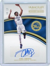 2016-17 Panini Immaculate Modern Marks Gold Autograph #MM-JEM Joel Embiid #06/10