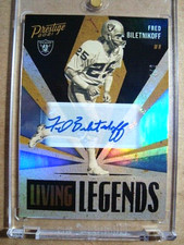 2021 Fred Biletnikoff Panini Prestige Living Legends Autograph 2/2 MINT 🔥🔥🔥