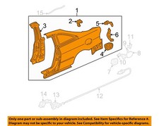 HONDA OEM 01-03 CL Quarter Panel Components-Q...