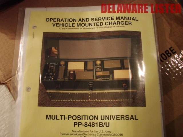 Military Truck Mounted Battery Charger  Radio Gear PP-8481B/U Cables+Book NOS 