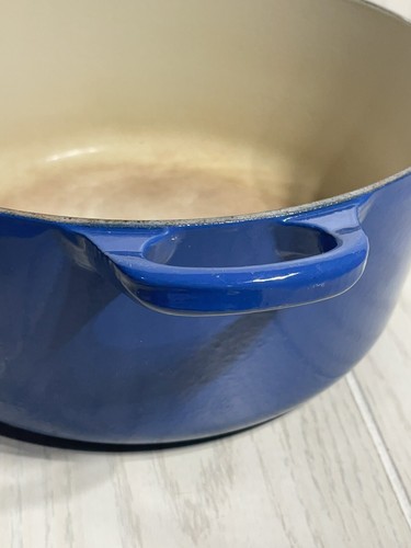 Le Creuset 24 Dutch oven Blue 4 1/2 quart France made Stock pot W/ Lid - Picture 8 of 12