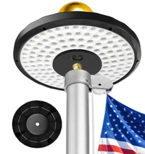 Flag Pole Light Solar Powered, 132 LED Ultra-Bright Flag Light with 2600mAh R...