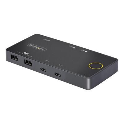 StarTech.com C2-H46-UC2-PD-KVM Switch für Tastatur-Video-Mouse (KVM) Schwarz