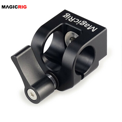 MAGICRIG Single Hole 15mm Rod Clamp with ARRI Accessory Mount for Camera Cage 