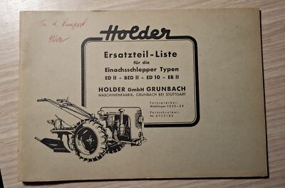 Holder Einachser ED2 + BED2 + ED10 + EB2 Ersatzteilliste