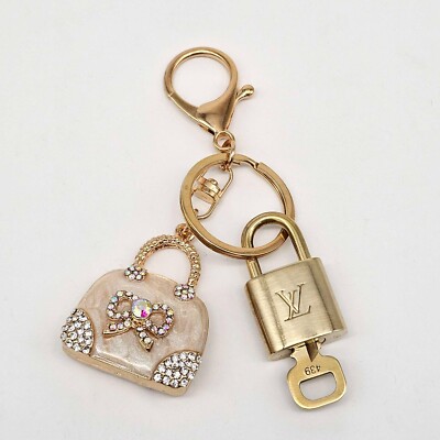 Authentic LV  Louis Vuitton Gold Padlock   Unbranded Bag Keychain Bag Charm