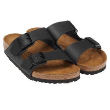 NEW Black Birkenstock Arizona Birko 2 strap Sandals Euro 37 Women's 6  6.5