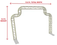 Complete Square Aluminum Truss Goal Post Lighting System DJ Lights Speakers