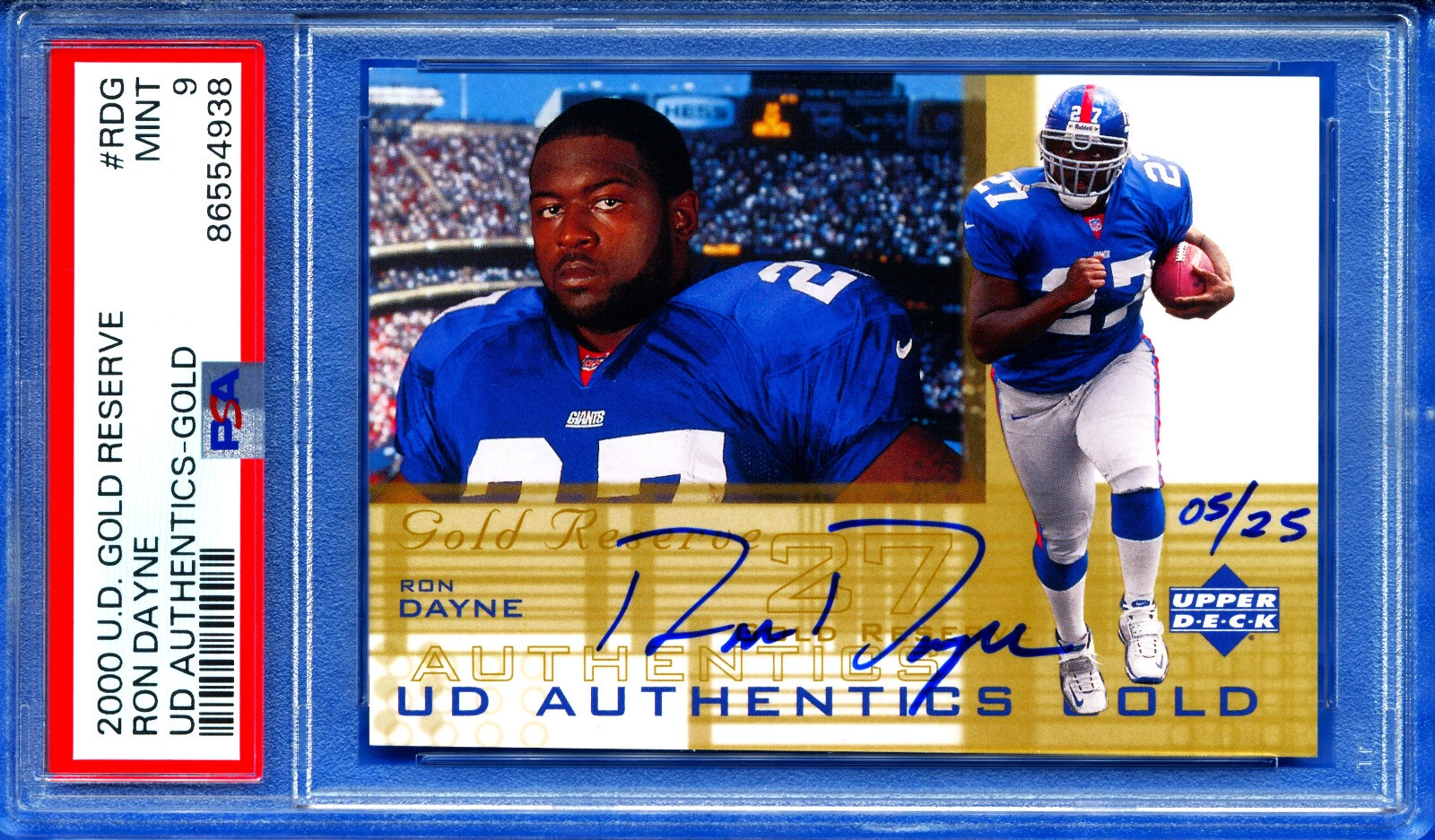 Ron Dayne Upper Deck Gold Reserve UD Authentics #RDG UD Authentics-Gold