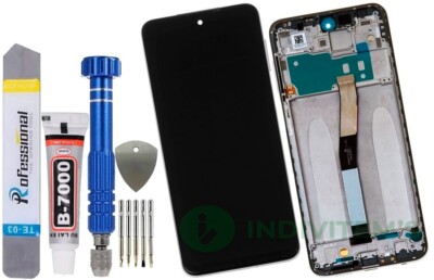 Für Xiaomi Redmi Note 9 Pro Display Bildschirm LCD + Touch Screen Rahmen Grau