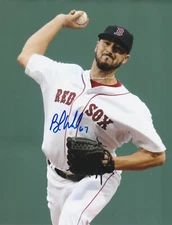BRANDON WORKMAN  BOSTON RED SOX  ACTION SIGNED 8x10