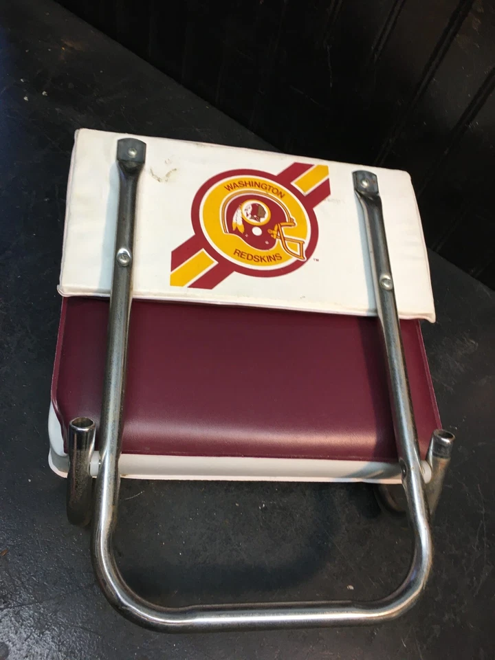 Silla Asiento Plegable Estadio WASHINGTON REDSKINS Vintage Años 70 Logo Original Foto 3 de 4