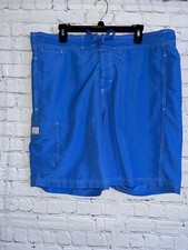 Chaps Mens Board Shorts Swim Trunks Blue Size XL Drawstring Tie 0216