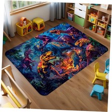Dinosaur Area Rug for Boys Bedroom Decor - Dino Carpet - 2' x 3'