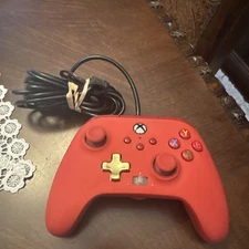 PowerA 1518810-01 Red Xbox One Molded Diamond Pattern Enhanced Wired Controller