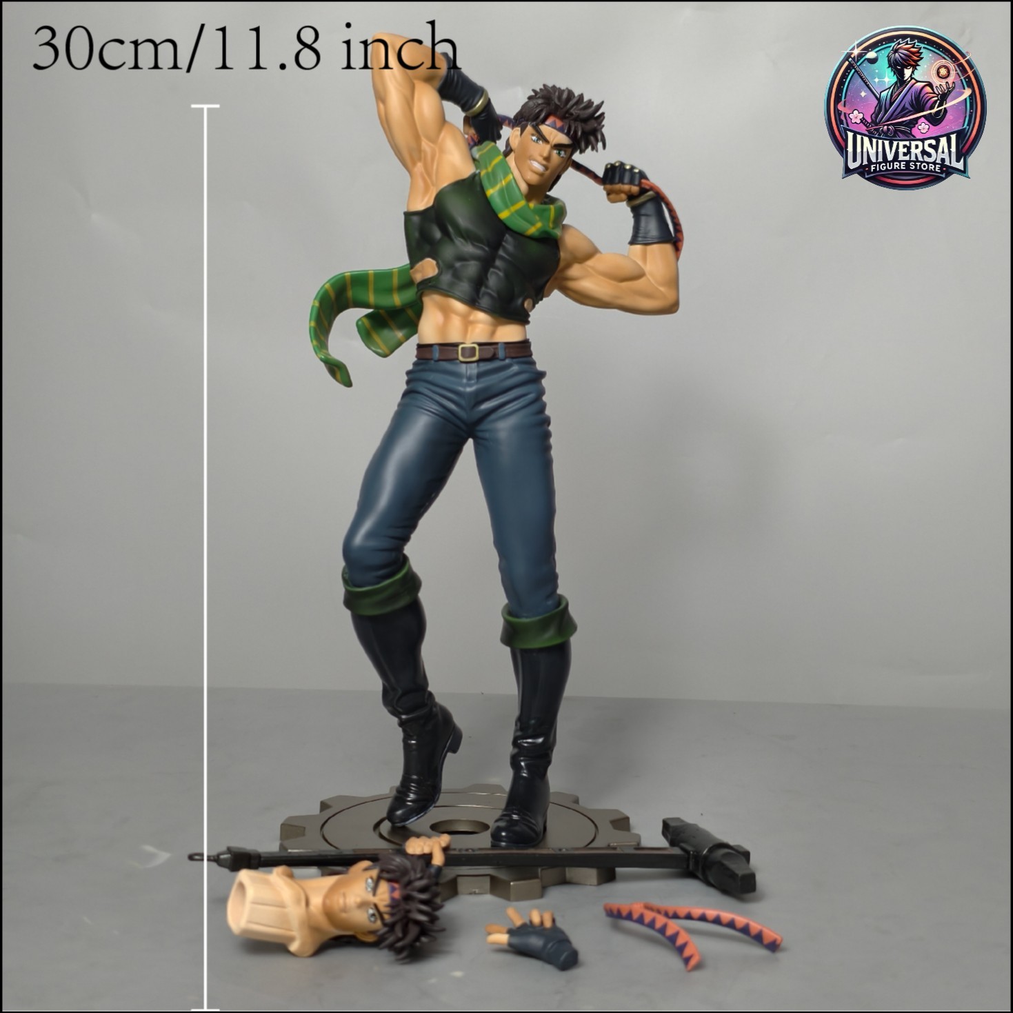 Statua Joseph Joestar 30cm JoJo Battle Tendency Action Figure con Accessori