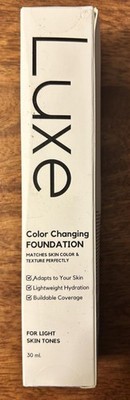 Luxe Research Color Changing Foundation for Women   30 mL Light Free Shipping