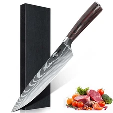 8 Inch Knife Hand Forged Steel Chef Knife Ultra Sharp Durable Kitchen Knives