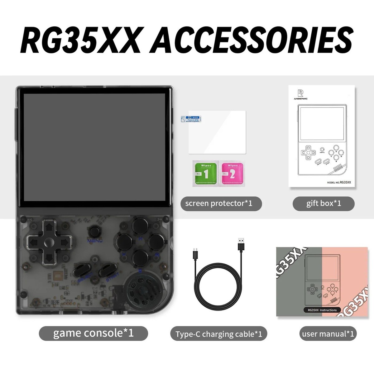 Anbernic RG35XX plus 64GB ホワイト ANBERNIC-RG35XX-Plus-Game-