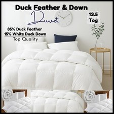 Duck Feather & Down Duvet 13.5 Tog Thick Warm Hotel Quality Quilts in All Sizes